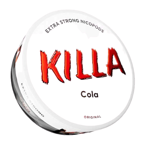 Killa Cola product packaging with red text on a white background-Killa Cola