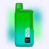Green electronic device with 'PIXL 8000' branding on a gradient background