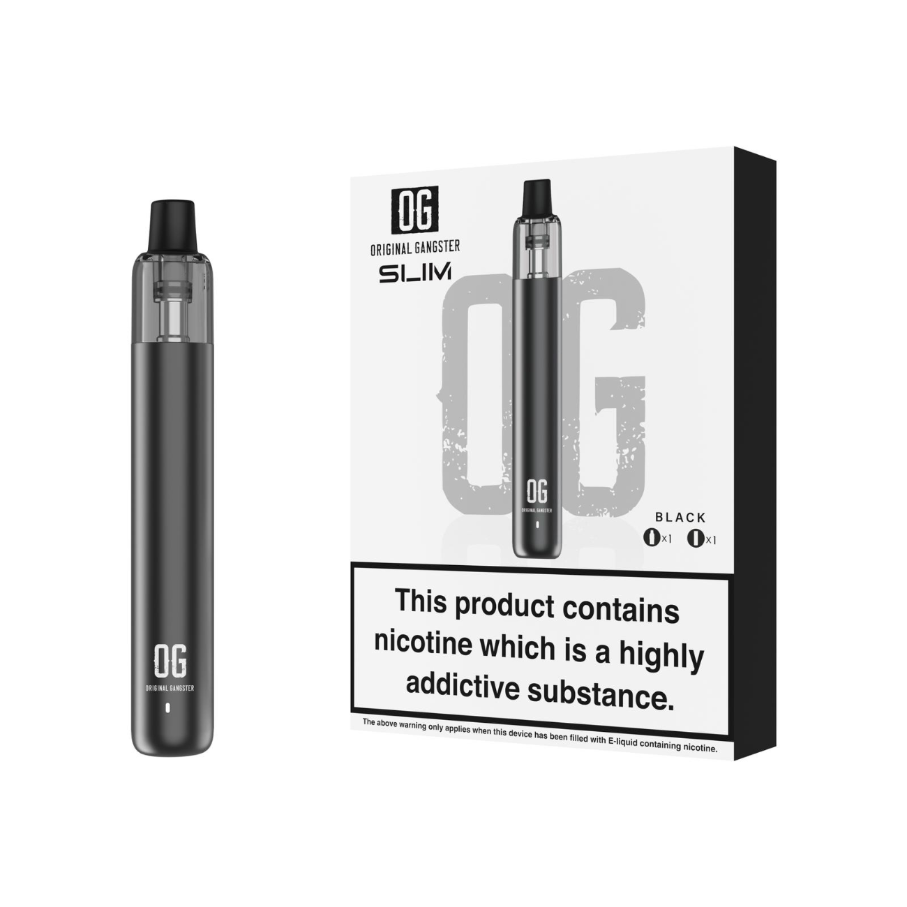 OG Original Ganster vape pen and packaging on a white background