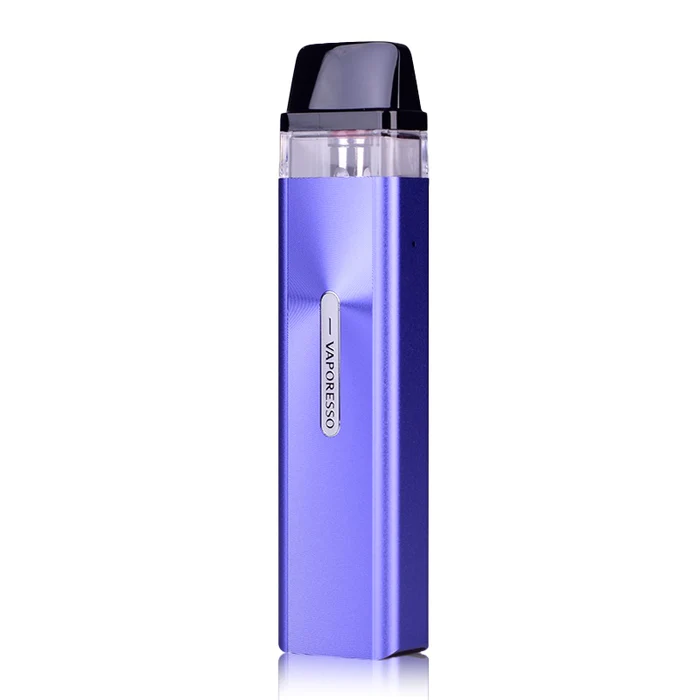 Purple vape device with 'Vaporesso' branding on a white background