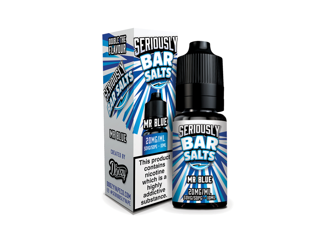 SERIOUSLY BAR SALTS 20mg/ml Kiwi Passion, Black Ice, Cola Ice & Mr Blue