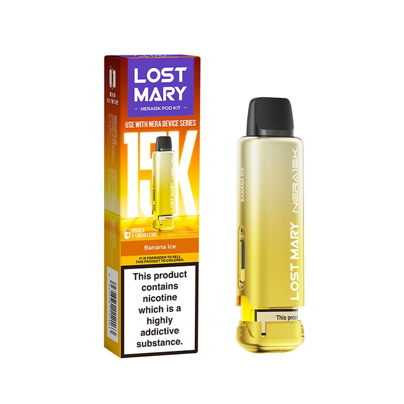 Lost Mary vape device and packaging on a white background