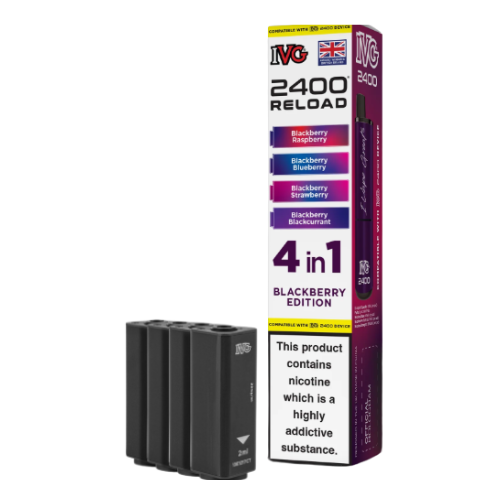 BLACKBERRY EDITION IVG 2400 4 IN 1 IVG 2400 4-in-1 Prefilled Pod Vape Kit  2400 Puffs