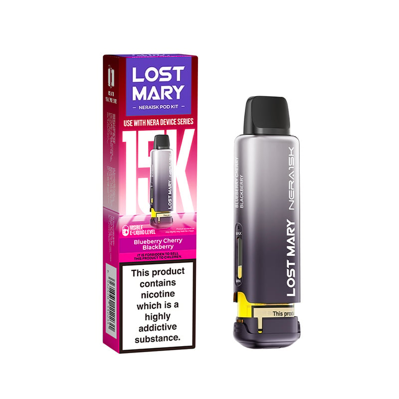 Lost Mary vape device and packaging on a white background