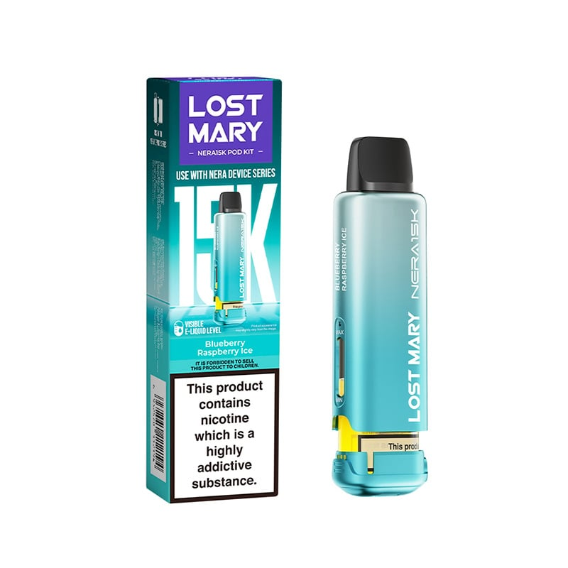 Lost Mary vape device and packaging on a white background