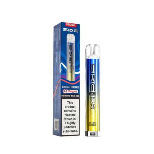 SKE vape pen and packaging on a white background