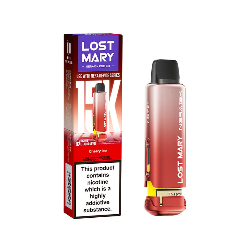 Lost Mary vape device and packaging on a white background