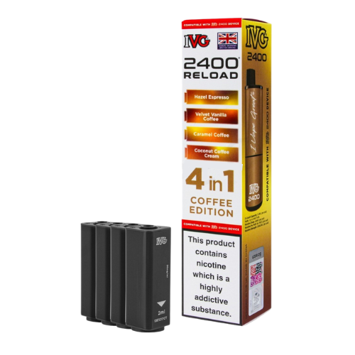 COFFEE EDITION IVG 2400 4 IN 1 IVG 2400 4-in-1 Prefilled Pod Vape Kit  2400 Puffs