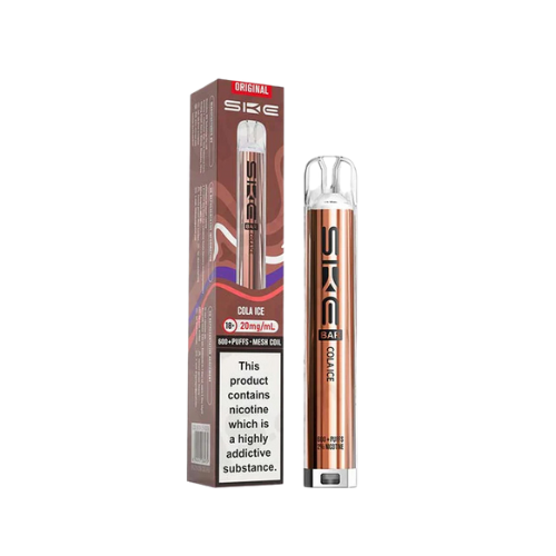 SKE vape pen and packaging on a white background