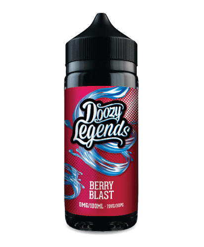 Doozy Legends Berry Blast e-liquid bottle on a white background