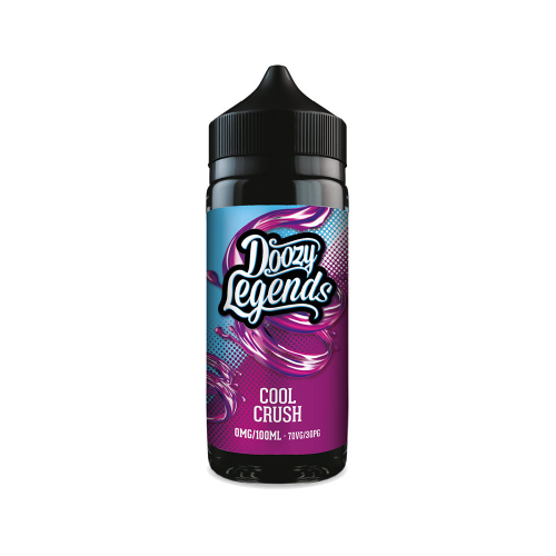 Doozy Legends Cool Crush vape juice bottle on a white background