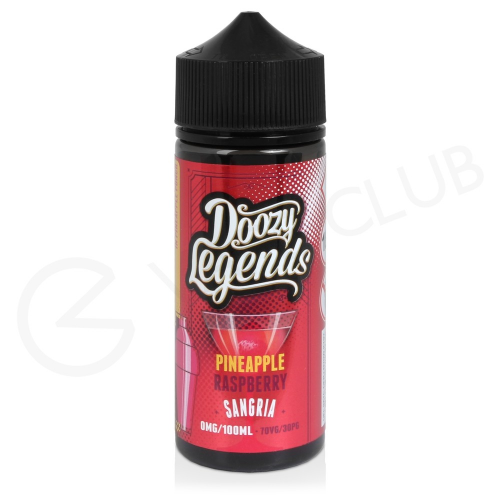 Doozy Legends Pineapple Raspberry Sangria bottle on a white background