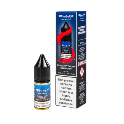 ELUX Liquids 10mg Blueberry cherry cranberry  Nic Salts 10ml | Smooth Vape Juice for MTL Kits