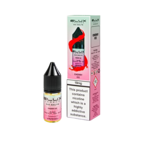 ELUX Liquids 10mg Cherry ICE Nic Salts 10ml | Smooth Vape Juice for MTL Kits
