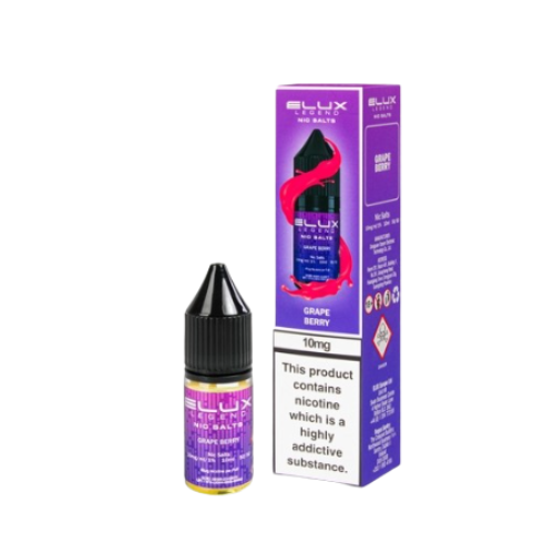 
ELUX Liquids 10mg Grape Berry Nic Salts 10ml | Smooth Vape Juice for MTL Kits