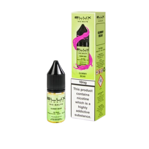 
ELUX Liquids 10mg Gummy bear Nic Salts 10ml | Smooth Vape Juice for MTL Kits