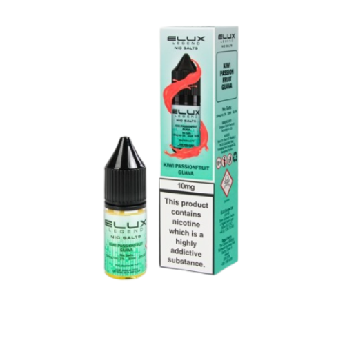 ELUX Liquids 10mg Kiwi passion guava Nic Salts 10ml | Smooth Vape Juice for MTL Kits