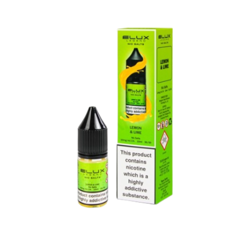 ELUX Liquids 10mg Lemon and lime Nic Salts 10ml | Smooth Vape Juice for MTL Kits