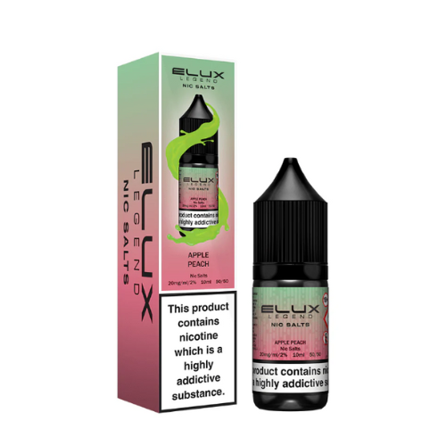 Elux Legend Apple Peach Nic Salts 20mg Smooth nicotine salt e-liquid for pod kits