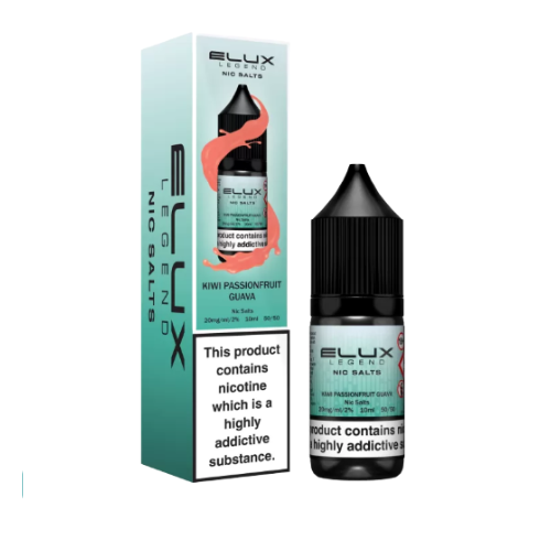 ELUX LIQUIDS 20MG/ML  Kiwi passion guava Nic Salts 20mg Smooth nicotine salt e-liquid for pod kits