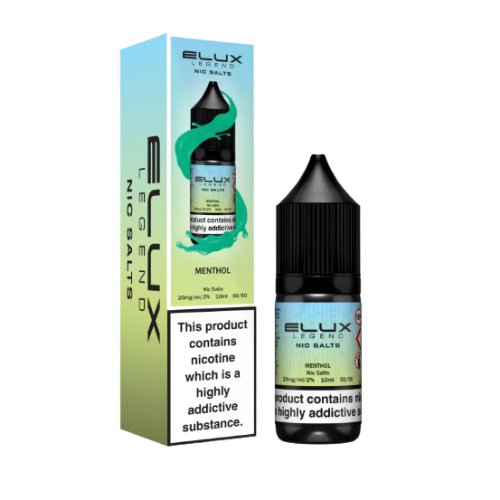 ELUX LIQUIDS 20MG/ML   Menthol   Nic Salts 20mg Smooth nicotine salt e-liquid for pod kits

