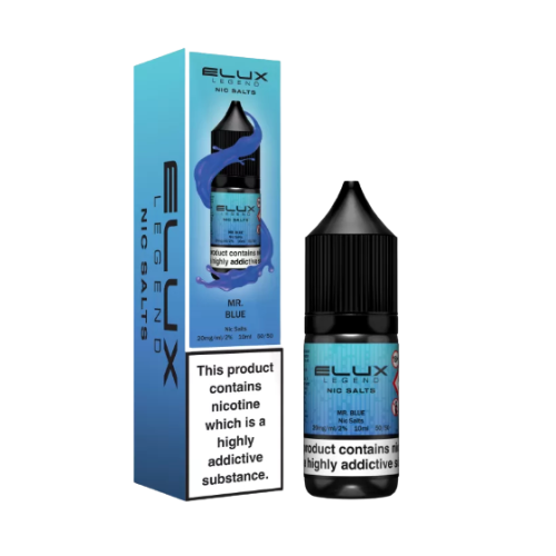 ELUX LIQUIDS 20MG/ML  MrBlue  Nic Salts 20mg Smooth nicotine salt e-liquid for pod kits
