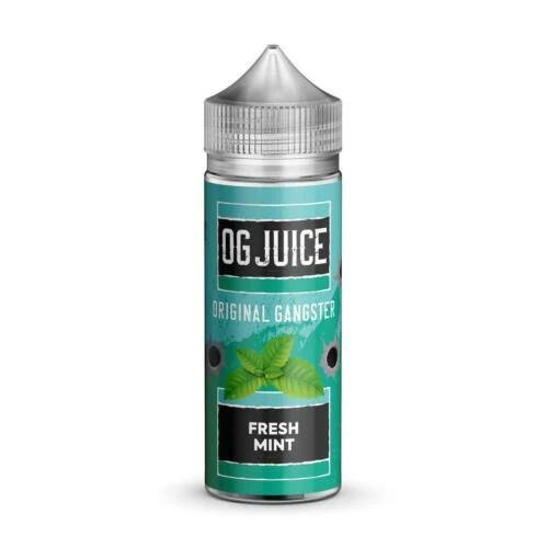 OG Juice Fresh Mint vape juice bottle on a white background