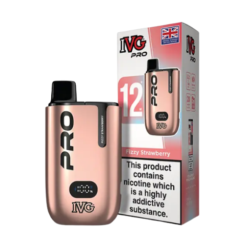 IVG 10K Rechargeable Disposable Vape 20mg 10ml 10000 Puffs –IVG 10K FIZZY STRAWBERRY  