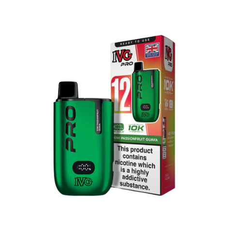 IVG 10K Rechargeable Disposable Vape 20mg 10ml 10000 Puffs –KIWI PASSION FRUIT GUAVA