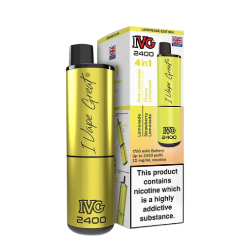 IVG 2400 4 In 1 lemonade_edition Rechargeable Pod Kit | 20mg Nic Salt | Up to 2400 Puffs
