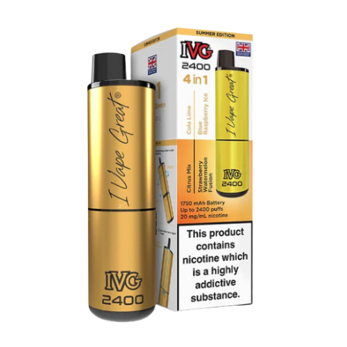 IVG 2400 4 In 1 summer_edtion Rechargeable Pod Kit | 20mg Nic Salt | Up to 2400 Puffs