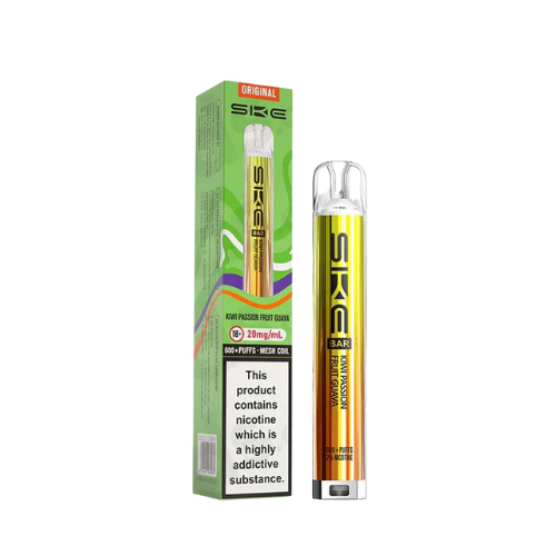 SKE vape pen and packaging on a white background