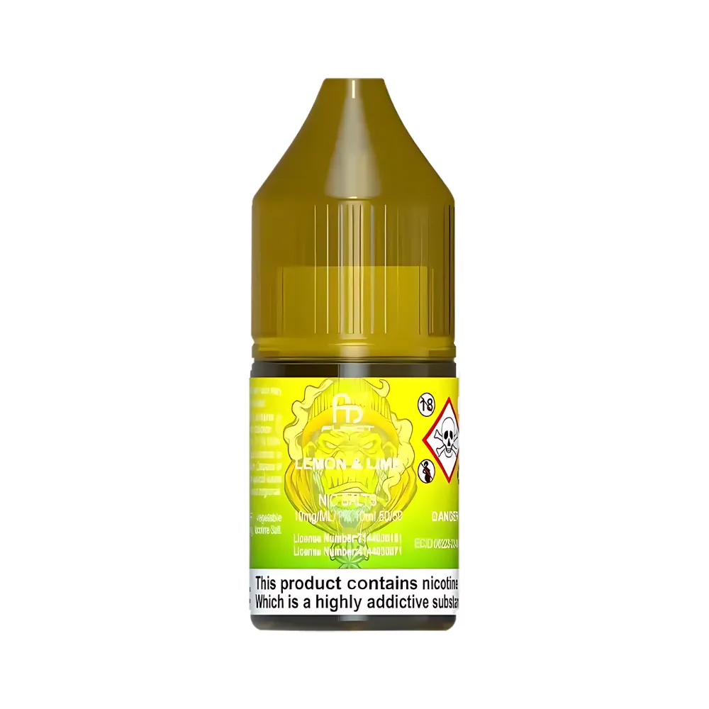 Yellow bottle with a label on a white background