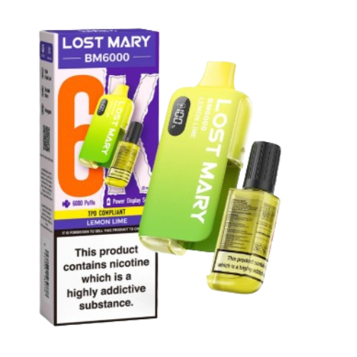 Lost Mary BM6000 Refill Pod Kit – Lemon Lime | 6000 Puffs, 20mg Nic Salt