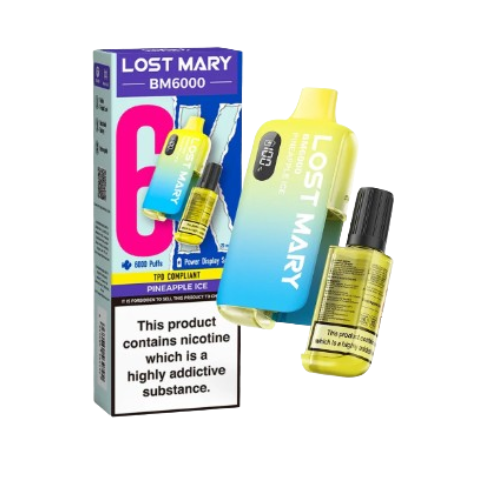 Lost Mary BM6000 Refill Pod Kit –  Pineapple Ice| 6000 Puffs, 20mg Nic Salt