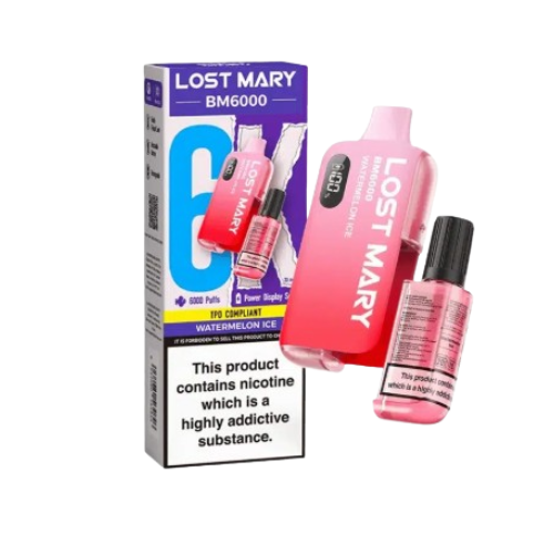 Lost Mary BM6000 Refill Pod Kit – Watermelon Ice | 6000 Puffs, 20mg Nic Salt