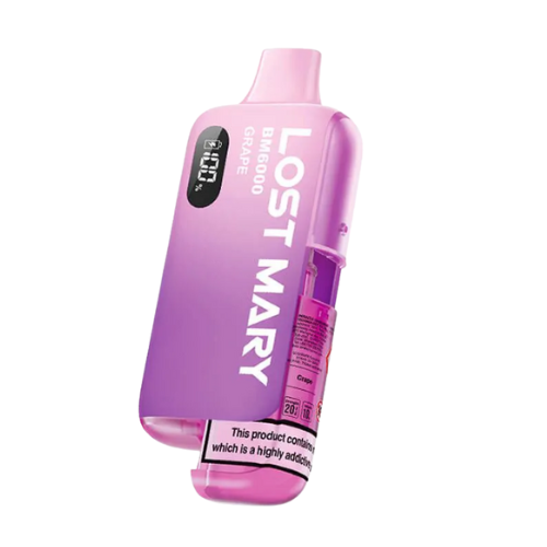 Pink Lost Mary vape device on a white background