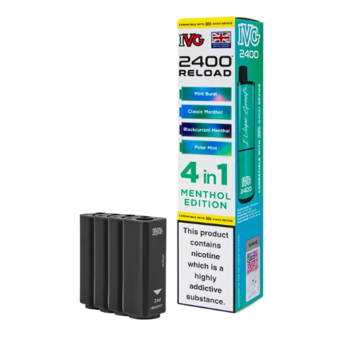 MENTHOL EDITION IVG 2400 4-in-1 Prefilled Pod Vape Kit  2400 Puffs