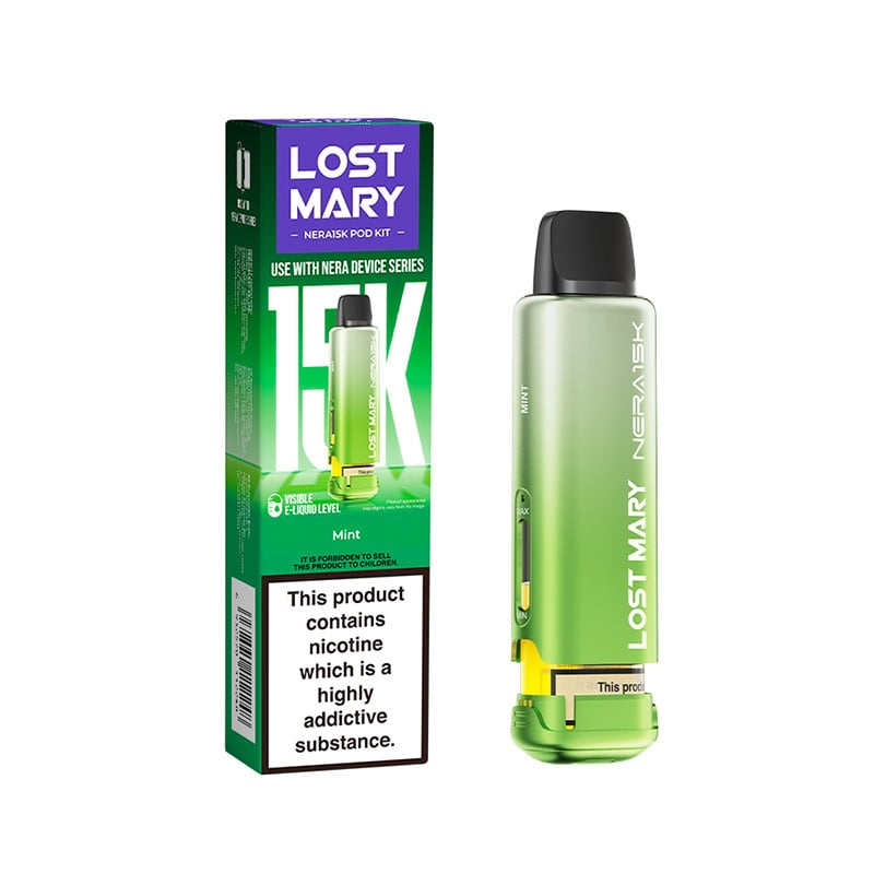 Lost Mary vape device and packaging on a white background