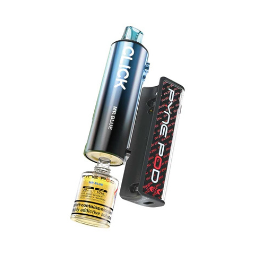 MR BLUE Pyne Pod Click Vape Kit | – Mesh Coil, 2ml Pod + 10ml Refill | USB-C Charging
