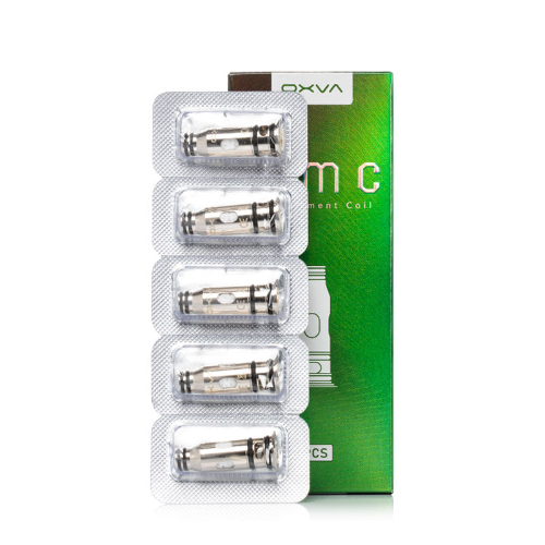 Pack of OXVA vape coils with green and white packaging on a white background