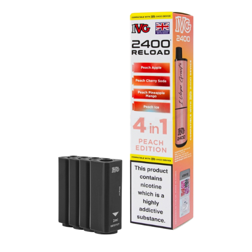 PEACH EDITION IVG 2400 4-in-1 Prefilled Pod Vape Kit  2400 Puffs