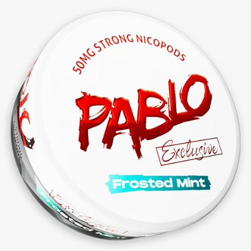 Pablo Frosted Mint nicotine pod packaging on a white background