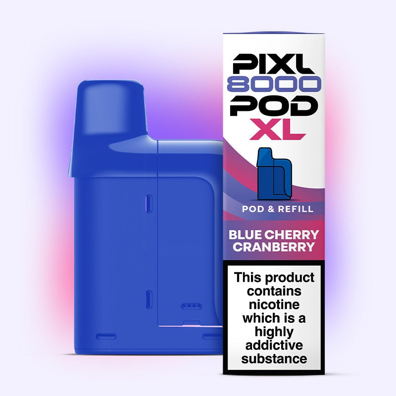 Pixl 8000 Blue Cherry Cranberry Refill Pods 20mg Nicotine | Prefilled Pods for Pixl 8000