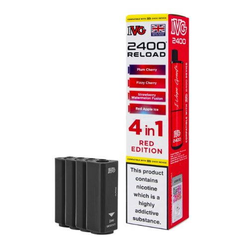 RED EDITION  IVG 2400 4 IN 1 IVG 2400 4-in-1 Prefilled Pod Vape Kit  2400 Puffs
