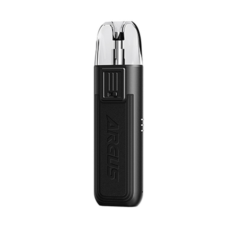 Black vape device with 'ARGUS' branding on a white background