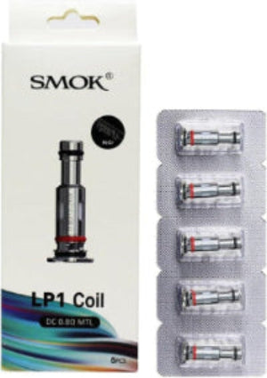 SMOK LP1 Coil packaging with five coils in a blister pack on a white background