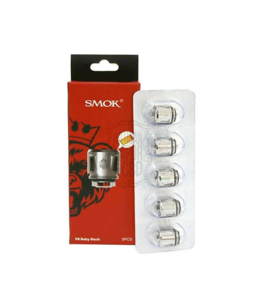 SMOK vape coils packaging with red box and clear blister pack on white background