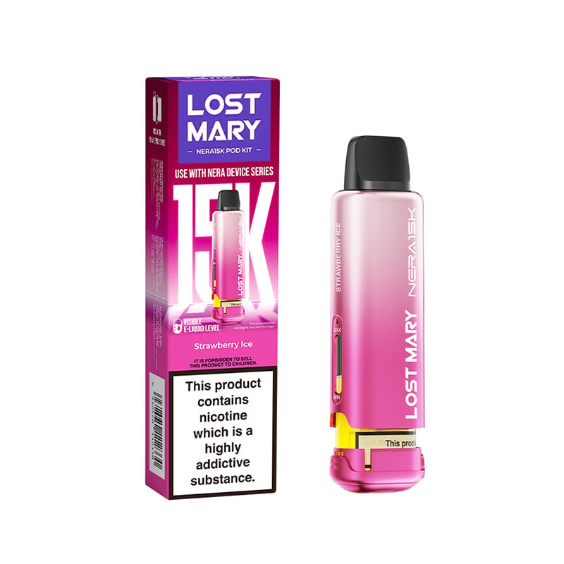 Lost Mary vape device and packaging on a white background