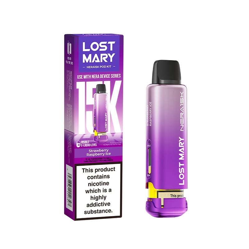 Lost Mary vape device and packaging on a white background